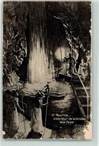 1890 St-Maurice - Interieur de la Grotte aux Fees