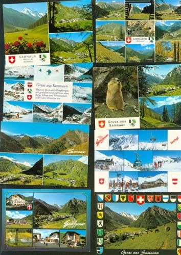 7563 Samnaun Dorf Kleinposten bis 20 Lot mit 17 AK