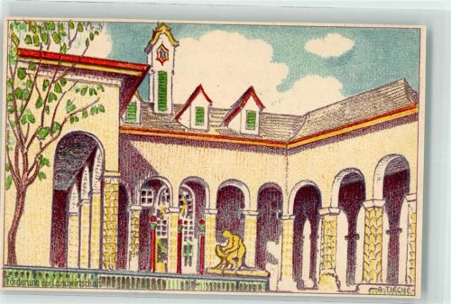 Bern Berne 1914 Künstlerkarte Landesausstellung Förderung der Landwirtschaft sign. A.Tieche Offizielle Künstlerpostkarte No.2