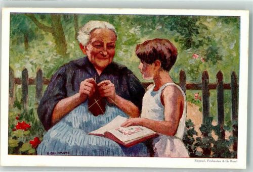 Flugpost Bundesfeier 1928 für das Alter sign. E. Beurmann Bundesfeier Ganzsachen Schweiz Künstlerkarte