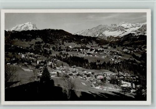 1884 Villars-sur-Ollon - Chesières Vue générale au fond le Culan et Lion d'Argentine