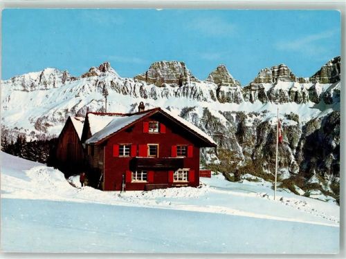 8898 Tannenboden Flumserberg Foto AK Ferienhaus Sunnebode Foto Steinemann Winter