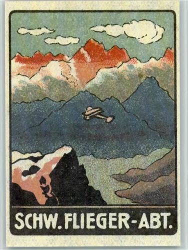 Künstlerkarte Reproduktion Marken der Schw. Flieger-Abt. Jakob Ramp Nr. 563 Soldatenmarken