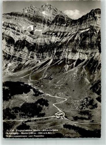 Schwägalp Foto AK Fliegeraufnahme Schwebebahn