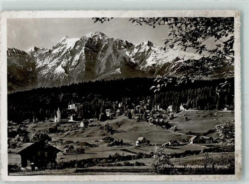 7018 Flims Waldhaus 1945 - mit Signina
