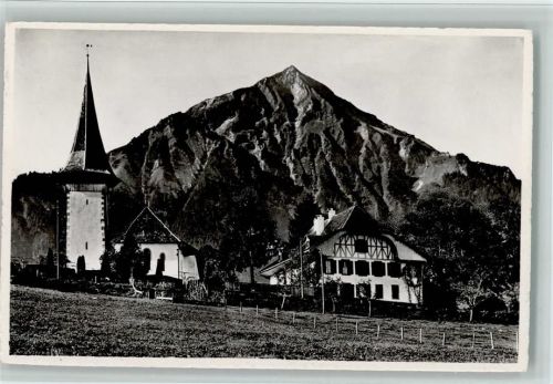 3703 Aeschi b. Spiez - Kirche Pfarrhaus Niesen