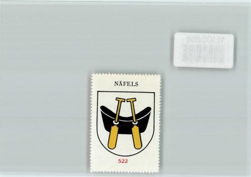 8752 Näfels - Vignette Wappen Kaffee Hag ca 1920-1940 Näfels