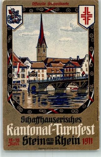 8200 Schaffhausen Sciaffusa 1911 Lithographie / Künstlerkarte Lithographie sign. J. Nohl AK