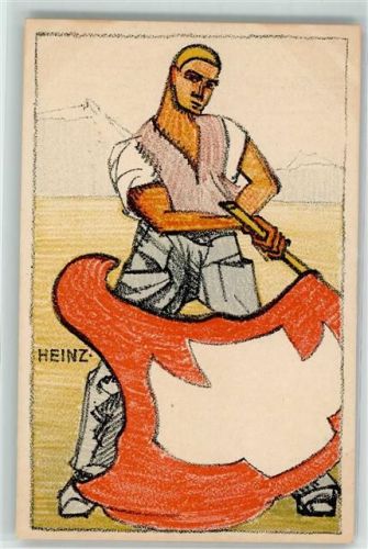 Künstlerkarte Fahnenschwinger sign. Heinz