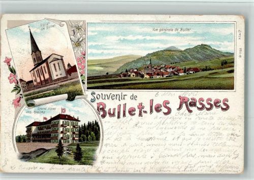 1452 Les Rasses 1900 BOAKC Hotel de Rasses Lithographie