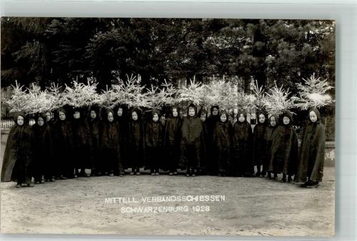 3150 Schwarzenburg 1928 Foto AK Mittel. Verbandsschiessen Kinder
