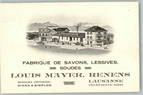1020 Renens VD 1929 Gebrauchsspuren Fabrik Louis Mayer