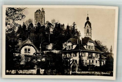 5080 Laufenburg 1922 Foto AK Schloss Ruine Habsburg