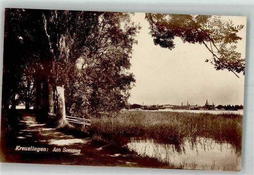 8280 Kreuzlingen 1924 Foto AK Am Seeweg