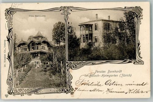 8180 Bülach 1905 Foto AK Pension Bernhardt