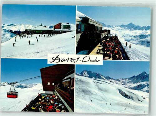 7250 Klosters Winter Seilbahn Gasthaus Pischa