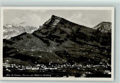 9652 Neu St. Johann 1932 - Nesslau mit Säntis und Stockberg