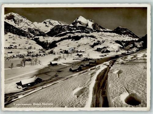 9657 Unterwasser - Hotel Sternen Winter Berghaus Rest. Iltios