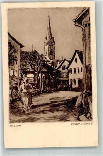 8702 Zollikon 1929 Gebrauchsspuren sign. Brügger, Fanny