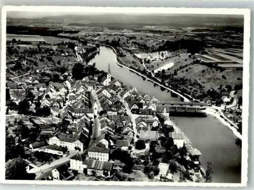 8253 Diessenhofen 1968 Foto AK Fliegeraufnahme St. Katharinenthal