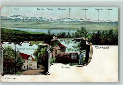 Pfannenstiel 1909 - Wirtschaft Okenshöhe Hüttenstempel