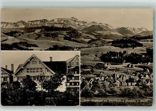 9104 Waldstatt 1929 Foto AK Gasthaus zum Schäfli