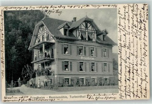 8487 Rämismühle 1913 Gebrauchsspuren Friedheim