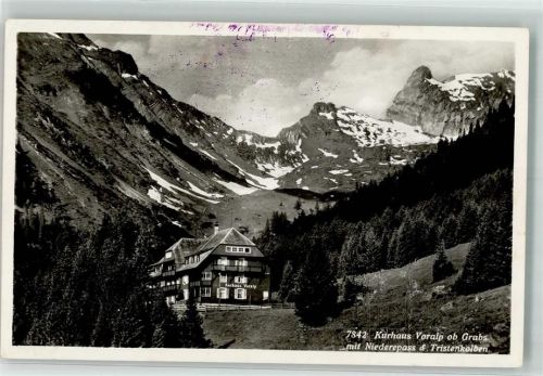 9472 Grabs Foto AK Kurhaus Voralp Niedererpass Hüttenstempel Foto Gross