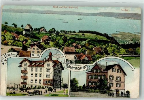 9405 Wienacht-Tobel 1908 Lithographie Bodensee Pension Alpenblick Dependance Villa Schönheim
