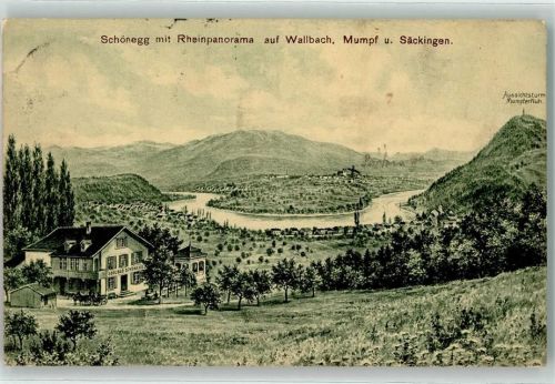 4322 Mumpf 1912 - Bad Schönegg Blick auf Wallbach und Säckingen
