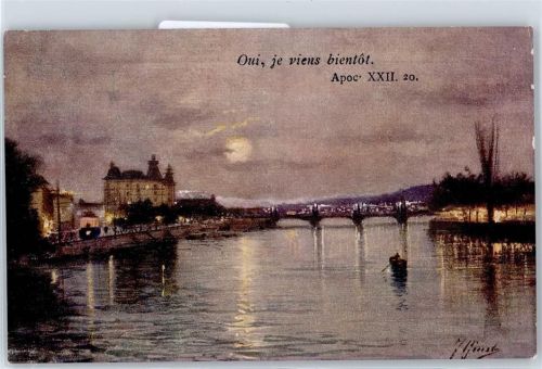 8000 Zürich - Mondschein an der Limmat