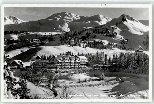 6433 Stoos SZ - Sporthotel Kurhaus Blick gegen Klingenstock