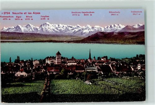 2520 La Neuveville - et les Alpes Feldpost