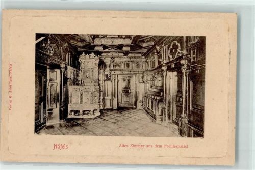 8752 Näfels 1905 - Altes Zimmer im Freulerpalast