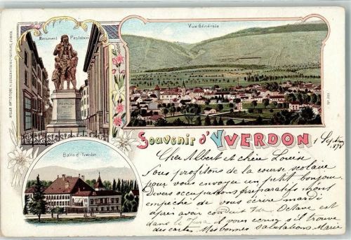 1400 Yverdon-les-Bains 1898 - Monument Pestalozzi