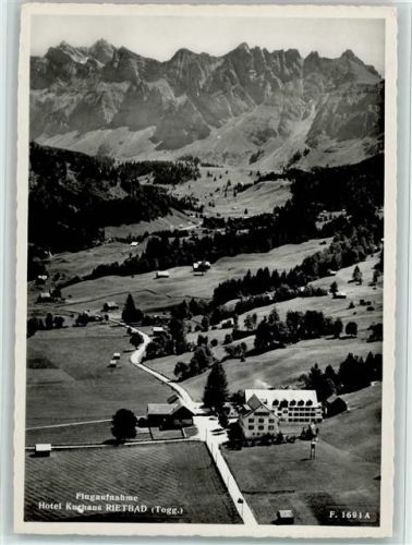 9651 Rietbad Ennetbühl - Hotel-Kurhaus Rietbad Flugaufnahme Blick zum Säntis