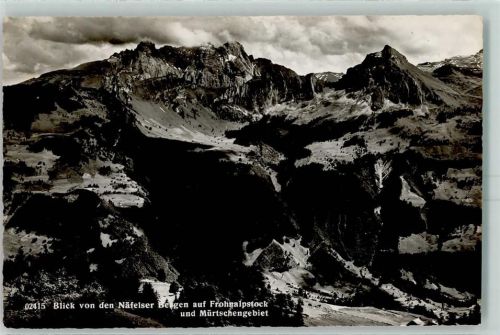 8867 Niederurnen - Blick von den Näfelser Bergen auf Frohnalpstock und Mürtschengebiet