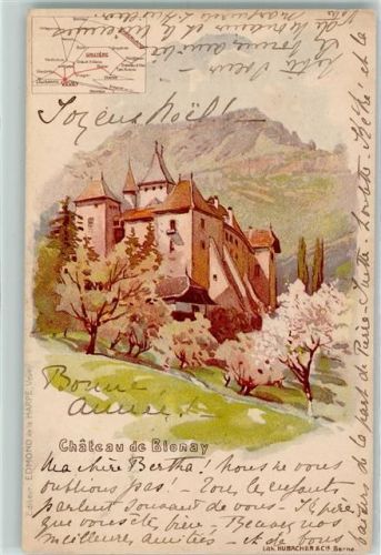 1807 Blonay 1904 Lithographie Chateau