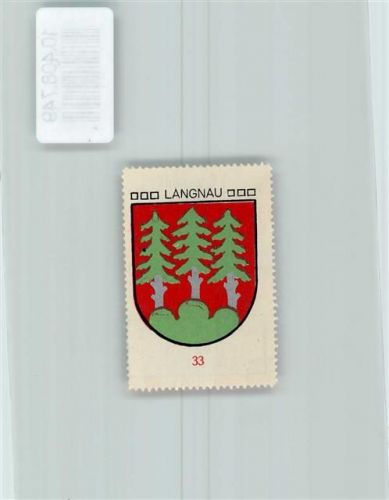 3550 Langnau im Emmental - Vignette Wappen Kaffee Hag ca 1920-1940 Tannenbaum