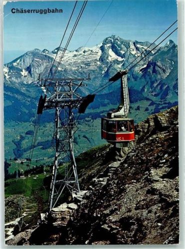 9657 Unterwasser - im Obertoggenburg Chäserruggbahn mit Säntis längste Luftseilbahn der Ostschweiz