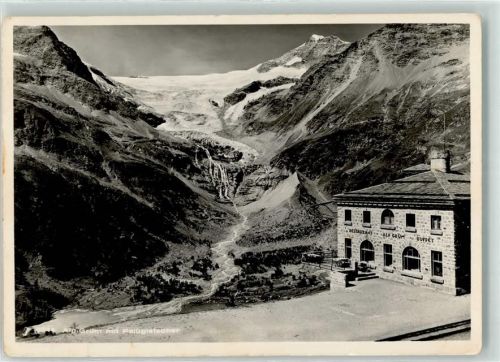 7710 Alp Grüm Gebrauchsspuren Hotel Hüttenstempel Palügletscher Gasthaus