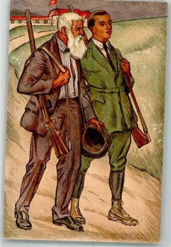 Künstlersteindruck 1824-1924 Schützenverein Carabiniers Verlag Wolfensberger