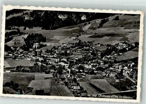 1660 Château-d´Oex 1960 Foto AK Fliegeraufnahme
