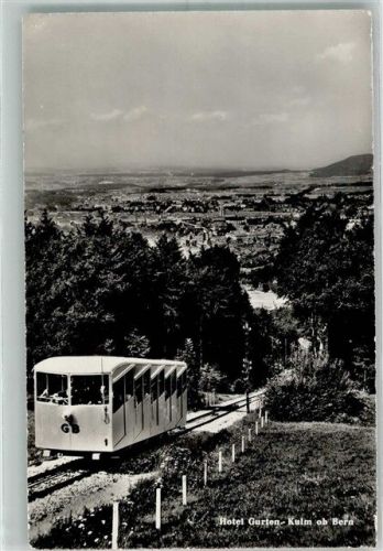 3000 Bern Berne 1957 Foto AK Bergbahn Hotel Gurten-Kulm