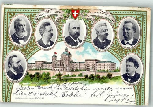 3000 Bern Berne 1902 Lithographie Schweizer Bundesrat 1901 Bundespalast