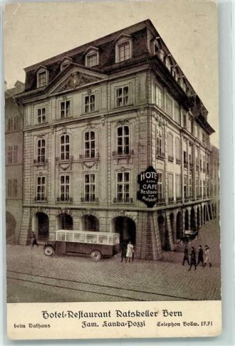 3000 Bern Berne Gebrauchsspuren Hotel Restaurant Ratskeller Bus