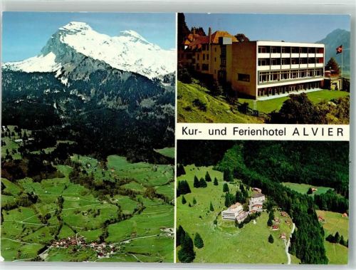 9479 Oberschan Foto AK Hotel Alvier