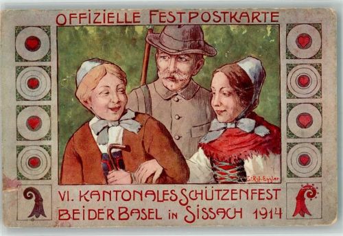 4450 Sissach Gebrauchsspuren Schützenfest bei der Basel Tracht