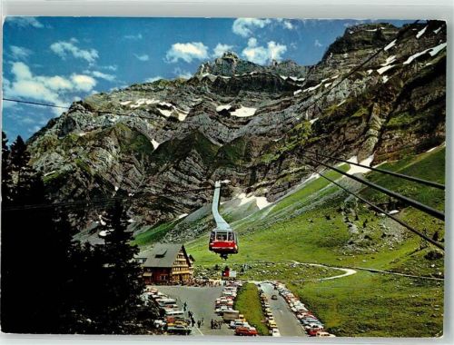Schwägalp 1975 Foto AK Seilbahn Gasthaus Talstation