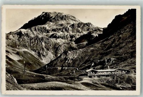 Strelapass Foto AK Gasthaus Berghaus Strelapass